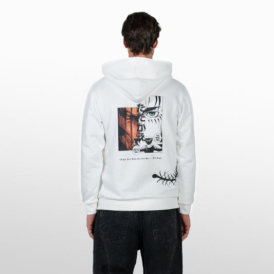 Tatakae White Hoodie